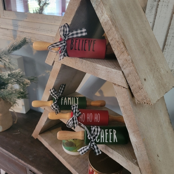 🎄 CLEARANCE 9in Rae Dunn Inspired Holiday Rolling Pins! - Picture 2 of 5